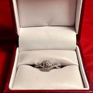 10k white gold/w diamond